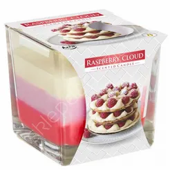 Świeca Bispol szkło Kwadrat 3-war.80-329 Malinowa