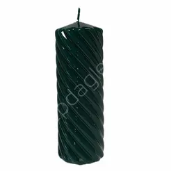 Świeca Walec 70*200 lakierowana twist ciemny zielony