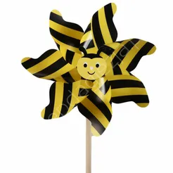 Wiatrak plastik pszczółka 17x48cm